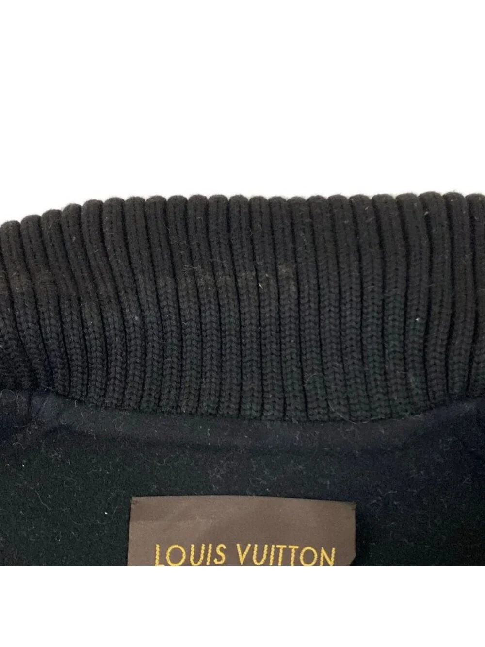 Louis Vuitton Coat 36 S Black Long Sleeve Winter Wool